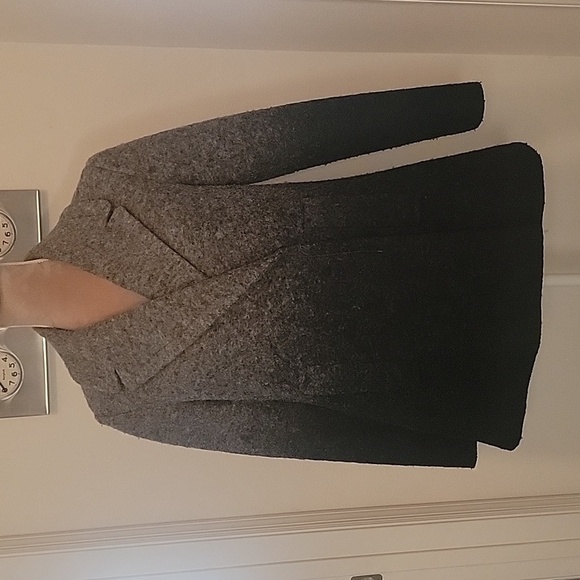 Armani Exchange Ombre Black /Gray Wool Pea Coat, Size S, Excellent Condition - Picture 1 of 15